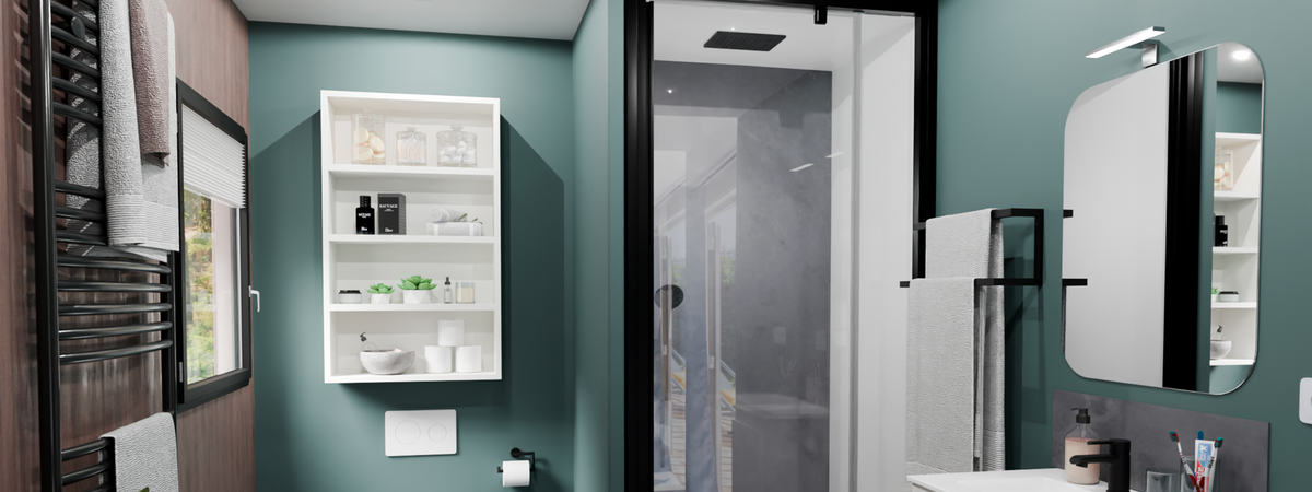 Cabines de douche 80 cm x 100 cm